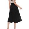 Women's High Waist Pleated A-Line Midi Skirt - Swing Flare Design - 4 of 4