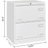 Lateral File Cabinet 2 Drawer, Filing Cabinet with Lock, Lockable File Cabinet for Home Office, Locking Metal File Cabinet with Key - 2 of 4