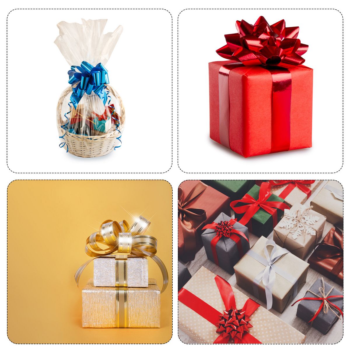 Unique Bargains Bright Metallic Gift Wrapping Large Pull Bow Ribbon for Wedding 5 Pcs - thumbnail 7
