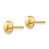 Black Bow Jewelry 5mm Polished Half Ball Post Earrings in 14k Yellow Gold - 2 of 4