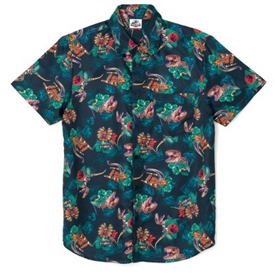 t rex button up shirt
