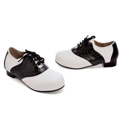 Ellie Shoes Saddle Shoe 1" Heel Child Shoes, White/Black
