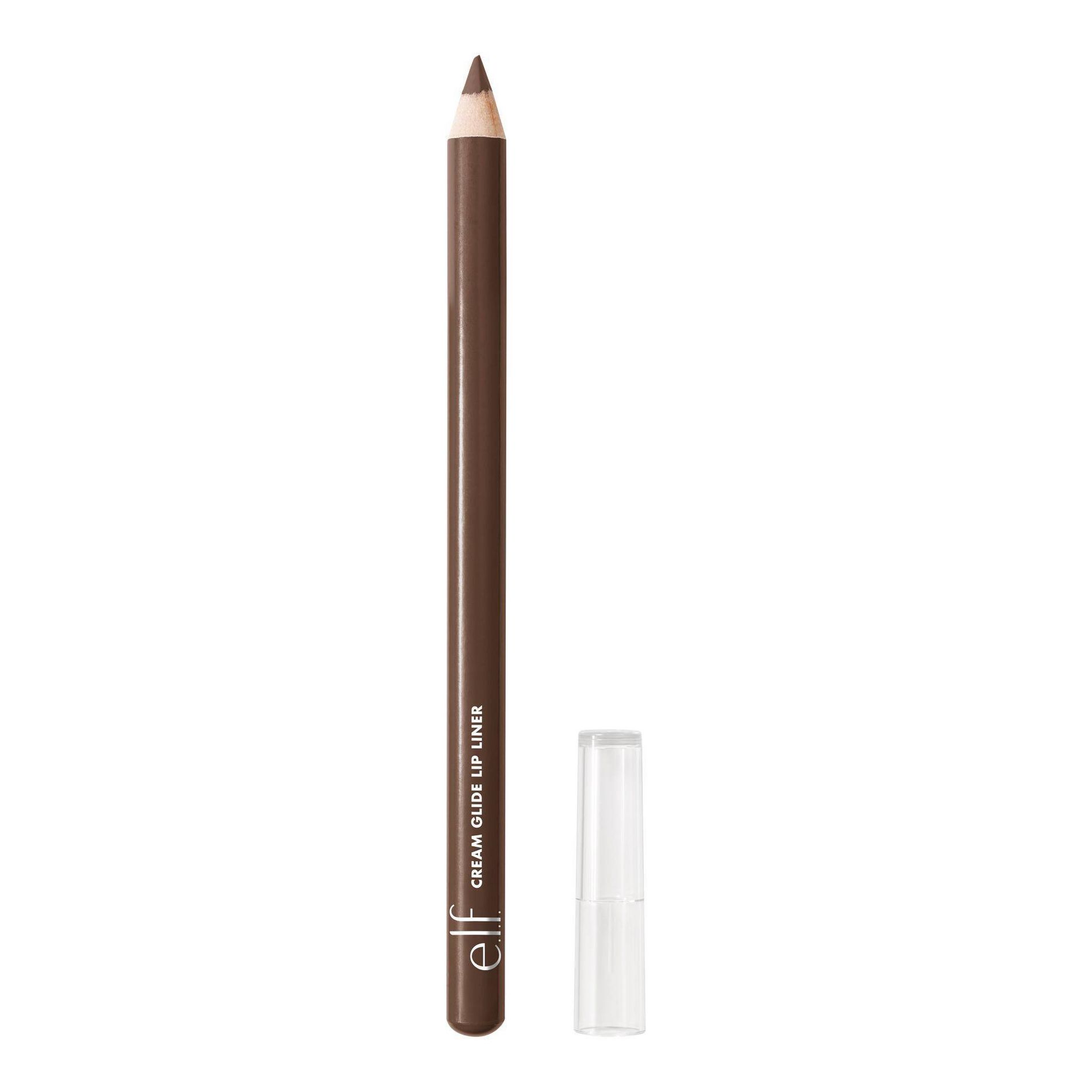 e.l.f. Cream Glide Lip Liner - Dark Cocoa - 0.03oz: Semi-Matte Finish, Paraben-Free, Vegan