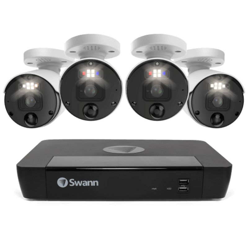 Swann NVR Security System, Round Professional Bullet Cameras, 88980 Hub, Black, 4 of 11