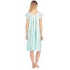 Casual Nights Women's Cap Sleeve Flower Silky Tricot Nightgown - 4 of 4