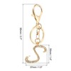 Unique Bargains Chic Stylish Zinc Alloy Gold Tone Initial Letter Keychain - 2 of 4