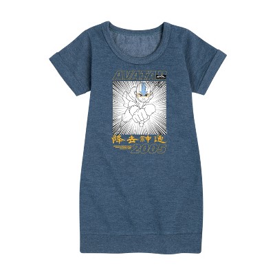 - Avatar: The Last Airbender - Aang 2005 Graphic Short Sleeve Fleece Dress