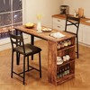 Dining Table Set for 2, Kitchen Table Set for 2, Expandable Kitchen Bar Table and Chairs - 4 of 4