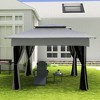 11x11 Canopy Gazebo, Portable Outdoor Patio Shelter with Zipper Mesh Privacy Netting, Carry Bag Included, for Family Use - 4 of 4