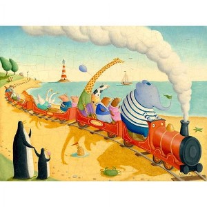 Oopsy Daisy's Seaside Train Ride Canvas Wall Art - Size 24x18 - 1 of 1