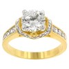 Slickblue Women's Silver / Gold Regal Ring with Clear Cubic Zirconia, Rhodium Finish, Bezel Setting, Size 5-10 - 2 of 4