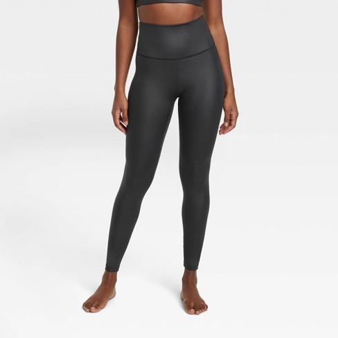 Women's Ultra High-Rise Rib Leggings - All in Motion™ Black XL