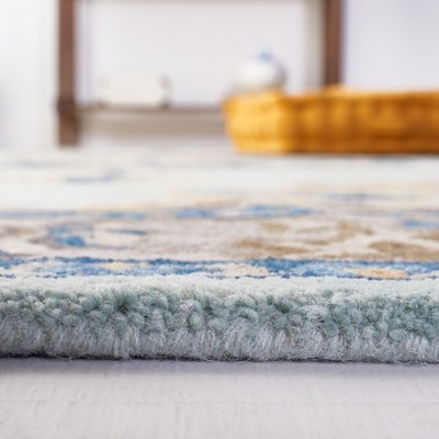 Antiquity Blue and Silver 8' x 10' Wool Tufted Area Rug