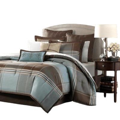Gracie Mills Hart 8-Piece Color Block Comforter Set