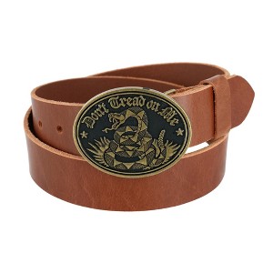 CTM Men's Bridle Belt with Don't Tread on Me Buckle (2 Buckle Set) - 1 of 4