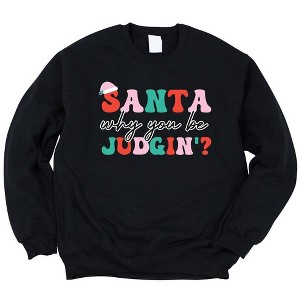 Simply Sage Market Women's Graphic Sweatshirt Santa Judgin - 1 of 2