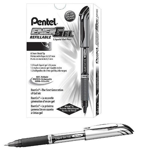 Pentel Energel Gel Pens Medium Point Black Ink 12 Pack Bl57 A Target