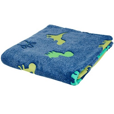 The Lakeside Collection Glow-in-the Dark Blanket for Kids 50" x 60" - Dino