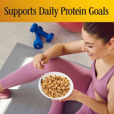 Cheerios Protein Gluten Free Honey Nut Family Size Breakfast Cereal - 14oz
