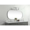Elegant Lighting Metal Frame Oval Mirror 30x60 Inch in Silver - 3 of 4