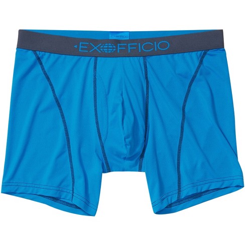 ExOfficio Give-N-Go 2.0 Sport Mesh 6 Boxer Briefs - Medium - Clear  Blue/Navy