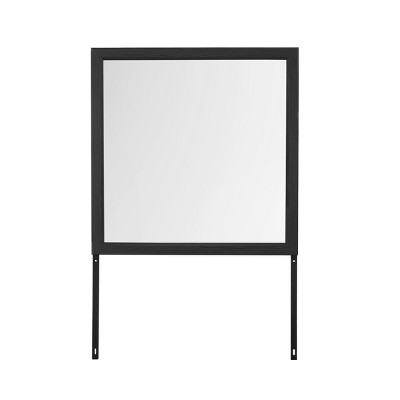 GlasFlength Decorative Wall Mirrors Beautiful Mirror Bright Mirror Airy Mirror Clean Mirror Rectangular Mirror for Bedroom, Black, 39.37"*0.98"*39.57"