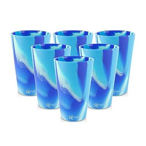 Silipint: Silicone Pint Glasses: 6 pk - Blue - 1 of 4