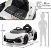 Licensed Lamborghini Revuelto Ride-On Car for Kids ¨C 12V Battery-Powered Electric Vehicle with Remote Control, Music, USB, and Headlights, White - 2 of 4
