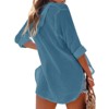 Imily Bela Women's Long Sleeve Beach Sun Protection Top V-Neck Tie Pocket Hoodie - 2 of 4