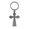 Dicksons KC-807 Be The Light Cross Brushed Silver Tone 1 x .75 Inch Zinc Alloy Fob Holder Keychain Ring Accessory - 2 of 2