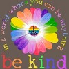 Women's Design By Humans In A World Where You Can Be Anything Be Kind Lgbt By DragonTee Racerback Tank Top - Gray Heather - Small - 2 of 3