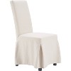 Set of 2 Hayes Slipcover Dining Chair Ivory - Finch: Polyester Upholstery, Wood Frame, Removable Cover, Modern Style - 3 of 4