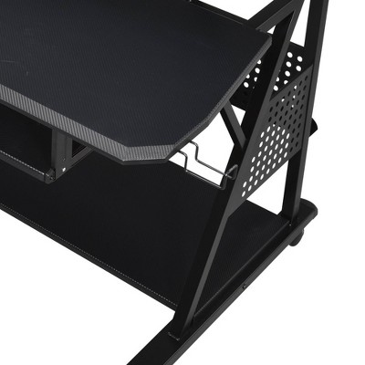 Acme Black Studio Music Desk with Drawer and Keyboard Tray