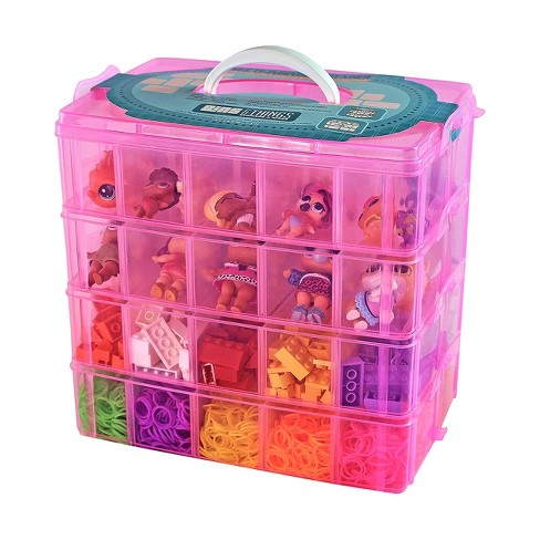 Bins & Things Toy Organizer With 40 Adjustable Compartments Compatible With  Lol Surprise Dolls, Pink : Target