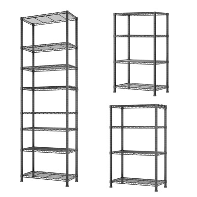 SEVOBAL Utility Storage Shelves Heavy Duty Steel Wire Construction for Efficient Home and Commercial Organization, Silvery, 24.4"*14.56"*10.62"