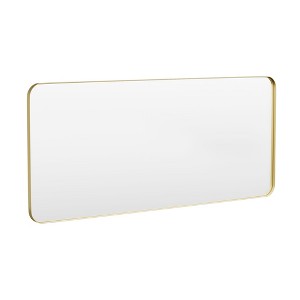 Tempered Glass Rounded Rectangle Framed Wall-Mounted Bathroom Vanity Mirror - 1 of 1