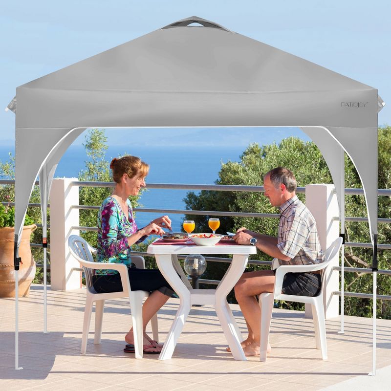 10x10 FT Outdoor Pop Up Tent Canopy Height Adjustable Sun Shelter W/ Roller Bag, 2 of 11