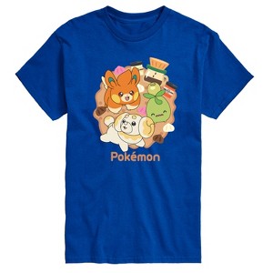 Men's - Pokémon - Fidough Smoliv Pawmi Coffee Café Trio Short Sleeve Graphic T-Shirt - 1 of 4