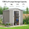 Tangkula 6' x 4' Outdoor Storage Shed Weather Resistant Galvanized Steel Shed with Tilted Roof Lockable Sliding Doors & 4 Air Vents - image 4 of 4