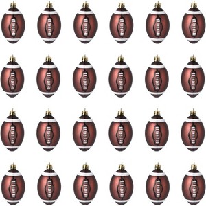 24PCS Sports Theme Christmas Ornaments Set, Football, Baseball,  Soccer Ball Hanging Decorations for Xmas Tree & Holiday Party Decor - 1 of 4