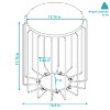 Sunnydaze Steel Wire Indoor End Table with Faux Woodgrain Tabletop - 17.75” H - Cream - 3 of 4