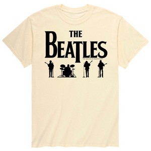 Men's - The Beatles - Black Band Silhouettes Short Sleeve Graphic T-Shirt - 1 of 4
