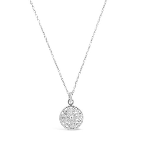 Shine By Sterling Forever Sterling Silver Intricate Cutout Disk