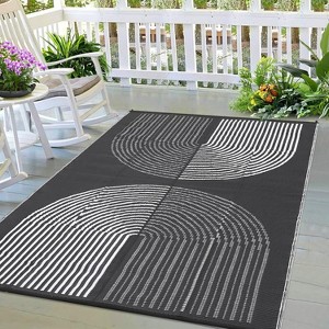 Waterproof Outdoor Rug for Patio, Reversible Plastic Straw Mat Portable Outside Floor Carpet, for RV, Balcony, Porch, Easy to Clean - 1 of 4