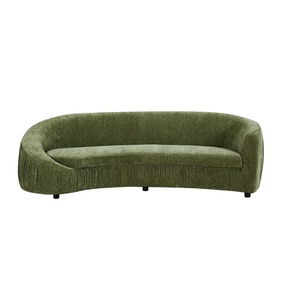 VYNXARIA Modern Design Curved Shaped Sofa Couch for Living Room,Upholstered Fabric 4-Seat Sofa No Need to Assembly Couch for Apartment