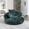 Chic Crate-High Back Bean Bag Lounger – Durable Gaming Sofa with 3 Pillows for Adults & Kids, All-Weather Indoor/Outdoor, Emerald Chenille - 2 of 4