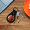 Wartburg College Primary Logo Black Leather Keychain - 4 of 4