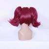 Unique Bargains Women's Curly Wigs 13" Wine Red with Wig Cap - 4 of 4