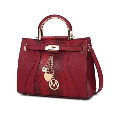 MKF Collection Cassia Snake embossed Vegan Leather Women’s Satchel Bag by Mia K