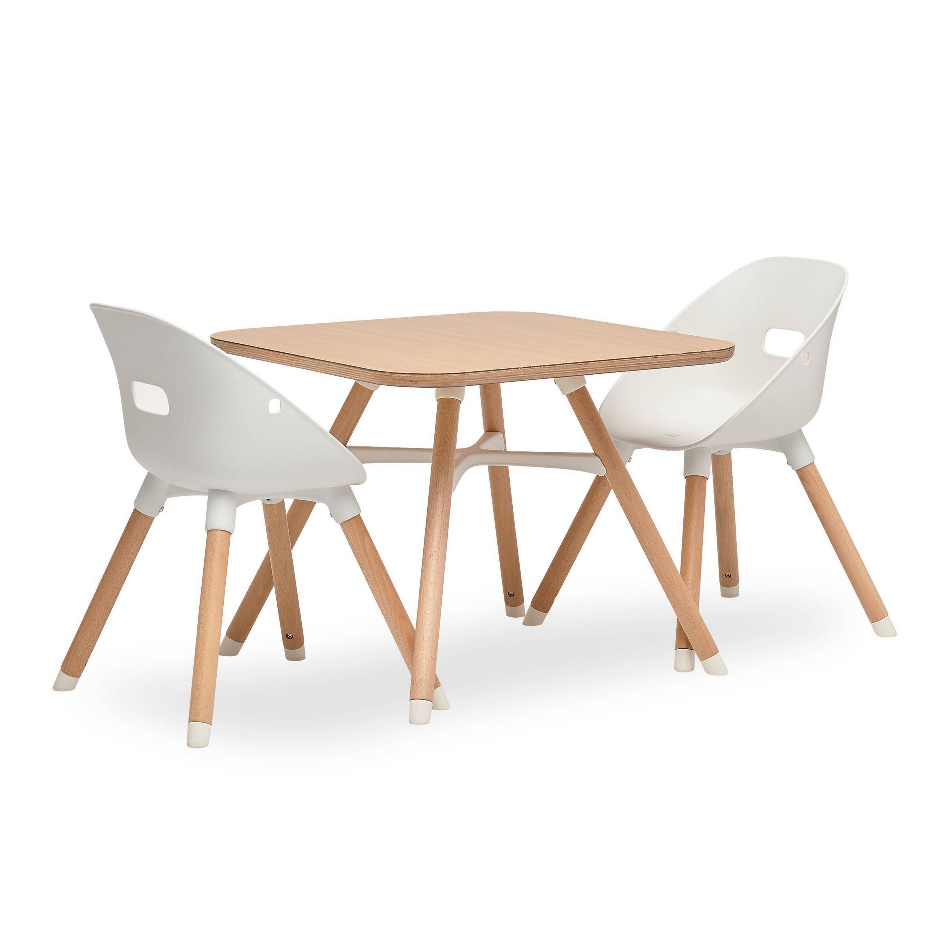 Lalo 3pc Table and Chairs Set - Natural/Coconut